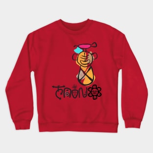 Taino indian with bird Crewneck Sweatshirt